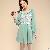 Sweet Puff Sleeve Green Long Sleeved Dress