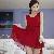 Waisted Pattern Elegant Cheap Red Dresses