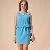 Western Elegant Pure Color Blue Sleeved Dress
