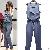 Western Slim Pure Color Blue Jumpsuit