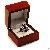 Cherry Red Lacquered Wooden Jewelry Ring Box