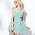 Cute Pattern Waisted Hippie Dresses Light Blue Deep Pink