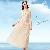Elegant Bohemian Western Sleeveless Chiffon Long Pretty Dress Beige Black