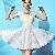 Elegant Lace Embroidery Junior White Dresses