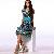 Elegant National Knit Summer Dresses Blue