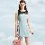 Elegant Sleeveless Round Collar Junior Dresses Blue Light Brown