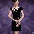 Elegant V Collar Embroidery Slim Junior Dresses Black Green