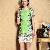 Fashion Short Sleeve Lace Junior Dresses Green