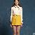 Hot Sale Pure Color Slim Yellow Skirt