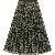 Ladies Long Pleated Leopard Skirt Apricot