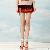 Newly Lace Montage Leisure High Waisted Shorts Red Navy