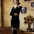 Newly Long Sleeve Elegant Black Cheongsam Dress