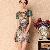 Newly Slim Printed Short Sleeve Elegant Dresses