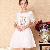 Retro Embroidery Slim Princess Unique Dresses White Pink
