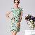 Retro Hollow Slim Elegant Pure Color Lace Dresses Green Pink