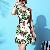 Retro Printed Sleeveless Luxurious Junior Dresses