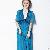 Solid Color Elegant Style Long Silk Dress Blue