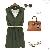 Sweet Style Shirt Waist Dresses Army Green Navy With Belt