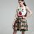 Vintage Style Classical Flared Skirts Green Blue