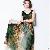Vintage Style High Waist Lake Blue Green Silk Dress