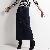 Vintage Style Long Jean Skirt Deep Blue
