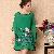 Western Bat Sleeve Embroidery Elegant Dresses Red Green White