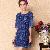 Western Elegant Embroidery Round Collar Pretty Dresses Blue Rose Yellow