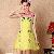 Western Elegant Floral Sleeveless Pretty Dresses Yellow Green White