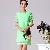 Western Embroidery Slim Round Collar Pretty Dresses Green Rose