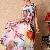 Western Floral Printed Long Chiffon Dresses