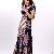 Western Junior Retro Short Sleeve Long Dress Sapphire Blue