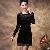 Western Luxurious Embroidery Elegant Dresses Black