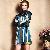 Western Major Printed Long Sleeved Dresses