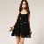 Western Sweet Pure Color Loose Black Sleeveless Dress