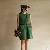 Concise Design Plus Size Cotton Dresses Green