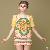 Elegant Style Silk Chiffon Dress Yellow