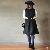 Vintage Style Vest Autumn Dresses Black