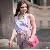 All Match Loose Ladies Vests White Pink Light Purple