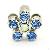 Crystal Enamel Flower Dog Pet Slider Charms Fit 1cm Collar