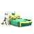 Pineapple Dog Pat Square Dog Bed