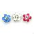 Rhinestone And Alloy Stainless Steel, Crystal Flower Dog Pet Slider Fit 1 Cm Collar Pet Dog Charms ,