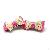 Pink Wool Cloth Match Ribbon Bowknot Pet Dog Hair Clips