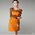 2013 Autumn Long Sleeve Yellow Dress