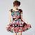 2013 Short Sleeve Cartoon Print Dress