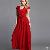 Elegant Western Charming Pure Color Party Dresses Red