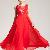 Elegant Western Lace Long Red Wedding Dresses