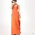 Elegant Western Sleeveless Backless Long Dresses Orange Black