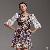 Flower Print Lace Decorate Chinese Dresses Online Purple Blue