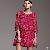 Loose Silk Fitted Long Sleeve Dress Blue Red