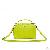 Newly Ling Shape Fashion Color Cow Leather Womens Bag Black Yellow